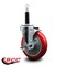 Service Caster 5'' Red Poly Swivel 3/4'' Expanding Stem Caster with Brake SCC-EX20S514-PPUB-RED-TLB-34 - alternate 4